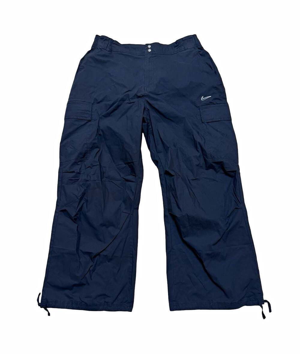Nike Men’s Black Cargo Pants XL Regular Straight Leg Pull On Elastic Waist